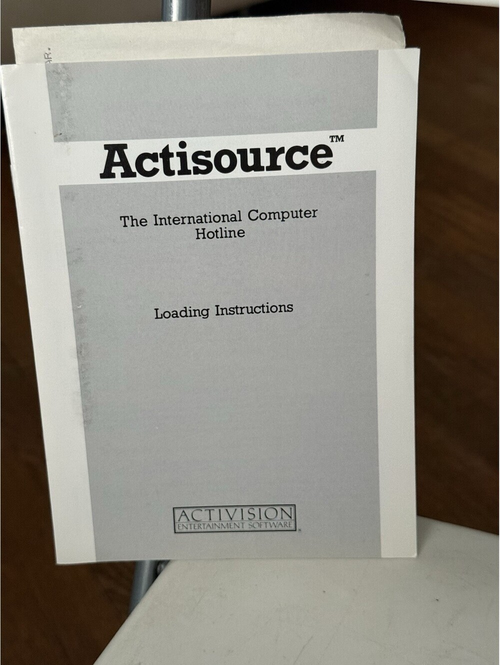 Actisource™ "The International Computer Hotline" loading instructions manual